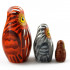 Micro Matryoshka with Decorative Owl Figurines 3 Pcs