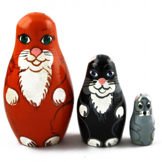 Micro Cat Figurines for Cat Lovers 3 Pcs