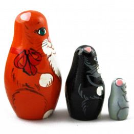 Micro Cat Figurines for Cat Lovers 3 Pcs