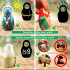 Forest Animals Set 3 Piece Small Wood Nesting Dolls for Kids