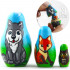 Forest Animals Set 3 Piece Small Wood Nesting Dolls for Kids
