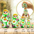 Russian Doll in Summer Dress with Colorful Daisy Flowers Set of 5 pcs