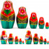 Matryoshka Doll in Belarussian Traditional Sarafan with Ornaments Set of 5 pcs