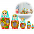 Russian Doll with Sunflower Decorations - Matryoshka Doll with Sunflowers Set of 5 pcs