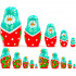 Russian Doll with Sunflower Decorations - Matryoshka Doll with Sunflowers Set of 5 pcs
