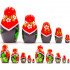Russian Doll in Sarafan Dress with Strawberries Set of 5 pcs
