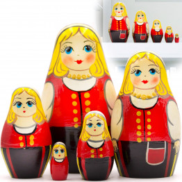 Russian Doll in Finnish Traditional Clothing for Women Munsala Set of 5 pcs