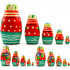 Matryoshka Doll in Belarussian Traditional Dress with Ornament Set of 5 pcs