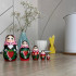 Russian Doll in Strawberry Dress Set of 5 pcs