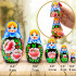 Matryoshka Doll with Hand Painted Rose Flowers Set of 5 pcs