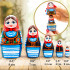 Russian Nesting Wooden Doll Polish National Costume 5 Pcs