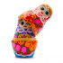 Classic Russian Doll with Bouquet of Campanula and Lilies Set of 5 pcs