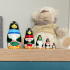 Penguin Nesting Dolls Set of 5 pcs - Matryoshka Doll with Cute Penguin Figurines