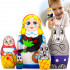 Red Riding Hood Nesting Dolls Set of 5 pcs