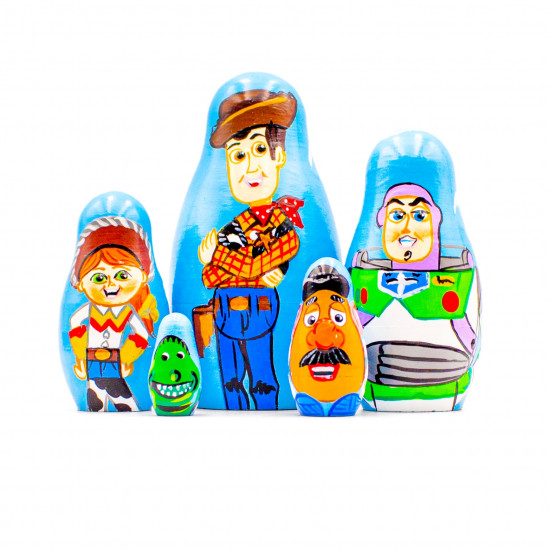 Matryoshka dolls with Toy Story characters set of 5 pieces