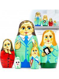 Nesting dolls with professions