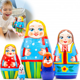 Russian Family Nesting Dolls Set of 5 pcs