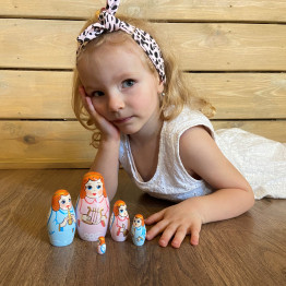 Matryoshka Nesting Dolls Set of 5 Pcs - Guardian Angel Easter Decoration