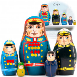 Soldiers of the Great Patriotic War Nesting Dolls 5 Pcs 
