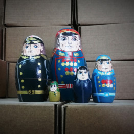 Soldiers of the Great Patriotic War Nesting Dolls 5 Pcs 