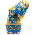 Matryoshka Dolls with Blue Head Scarf and Sarafan Dress