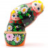 Matryoshka Doll with Hand Painted Bouquet of Lily and Daisy Flowers Set of 7 pcs