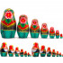 Matryoshka Doll in Belarussian Traditional Sarafan Dress with Ornaments Set of 7 pcs