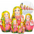Girl with Pigtail Russian Nesting Dolls Set 7 pcs