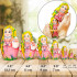 Girl with Pigtail Russian Nesting Dolls Set 7 pcs