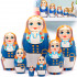 Nesting Dolls in Finnish Folk Costume Munsala Set of 7 pcs