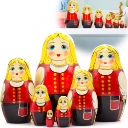 Matryoshka Nesting Dolls in Finnish Traditional Costume Munsala Set of 7 pcs