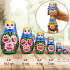 Russian Doll in Sarafan Dress with Red Rose Decorations Set of 7 pcs
