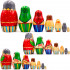 Matryoshka Dolls with Characters from Russian Folk Tale Enormous Turnip Set of 7 pcs