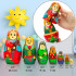Matryoshka Dolls with Characters from Russian Folk Tale Princess and The Frog Set of 7 pcs