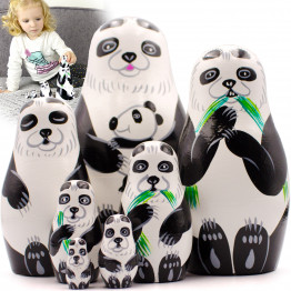 Panda Bear Nesting Dolls Set of 7 pcs