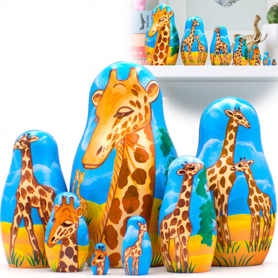 Giraffe Nesting Dolls Set of 7 pcs