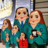 Dentist Nesting Dolls Set of 7 pcs - Gift for Doctor