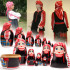 Matryoshka Dolls in Neglyubsky Folk Dress with Slavic Patterns Set 7 pcs