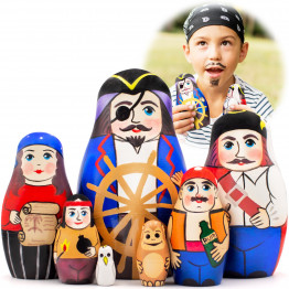 Pirates Nesting Dolls Set of 7 pcs - Pirate Toys