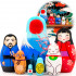 Matryoshka with Japanese Decorations Set of 7 pcs