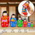 Japanese Nesting Dolls Set of 7 pcs - Matryoshka Doll in Japanese Kimono