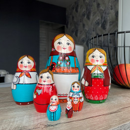First Matryoshka Style Nesting Doll Set of 7 pcs