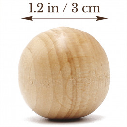 Wood Balls for Crafts 30mm set 10 pcs