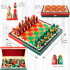 Russian Chess Set Hand Painted Daisies Farmhouse Flowers Theme