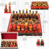 Khokhloma Themed Chess Set Board Game Russian Dolls