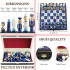 Themed Chess Set with Handmade Chess Pieces Wooden Russian Dolls Sailors