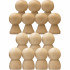 Unfinished Wooden Peg Dolls Set of 14 pcs
